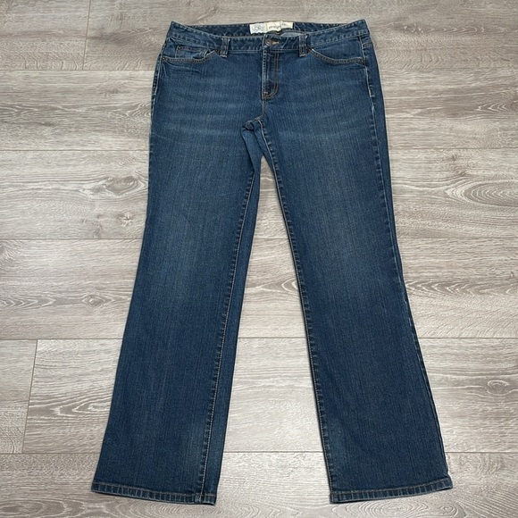 Ann Taylor Loft Straight Fit Denim Jeans 12 - Picture 7 of 16